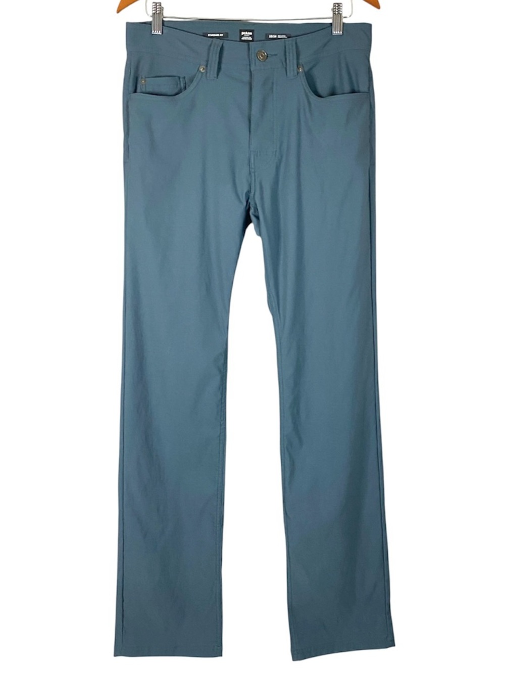 Men's prAna Brion Pant II in a Green-Blue Shade Stretch 5- Pocket Size 32/34